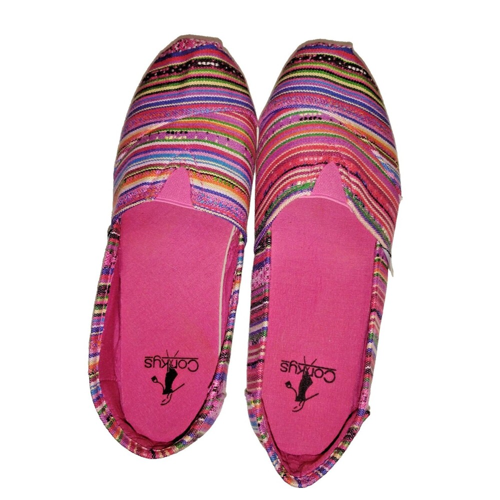 Corky's Multicolor Woven Woman's Classic Slip Ons Size 7 Boho, Hippy, Tribal